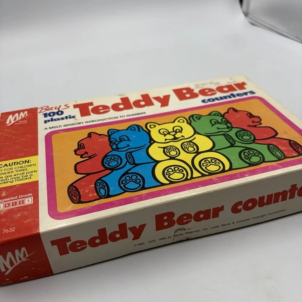 Teddy Bear Counters - Multi-Sensory Intro to Numbers 74 Blue Bears  1985